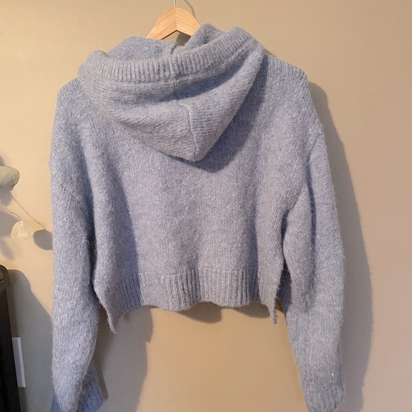 Zara Cropped Wool Zip Up Hoodie - Picture 4 of 4